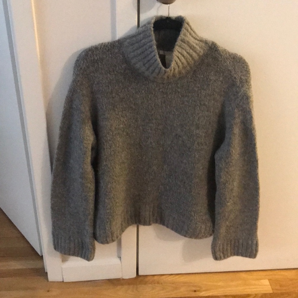 H&M Grey Oversized Turtleneck Sweater